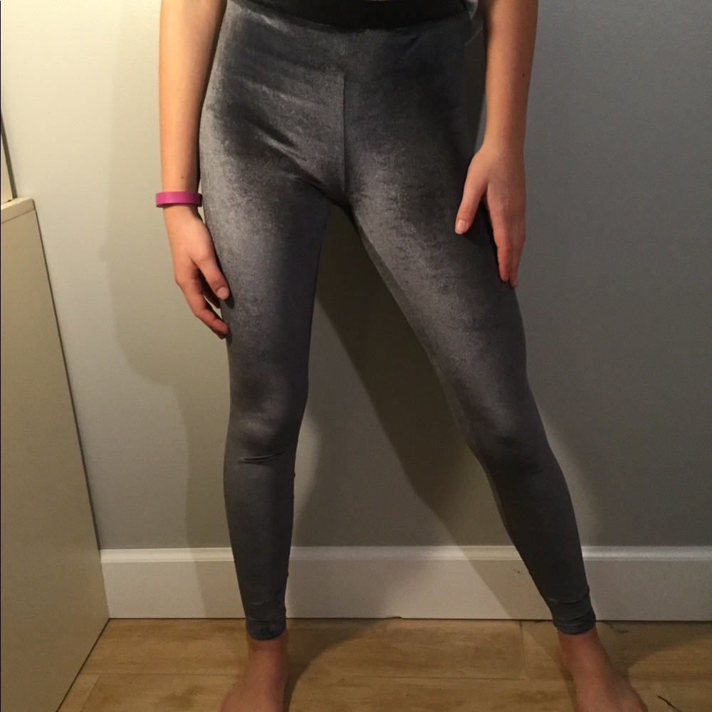 ZARA COLLECTION velvet grey pants! GREAT condition